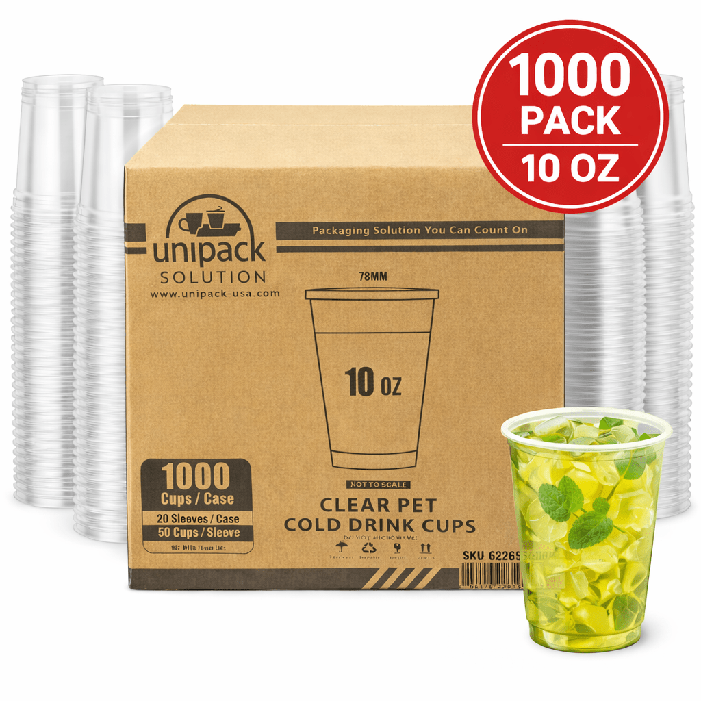 10oz 78mm Rim Clear PET Disposable Cold Cup Lids -1000 Count