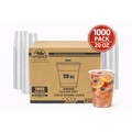 20oz 98mm Rim Clear PET Disposable Cold Cup  -1000 Count