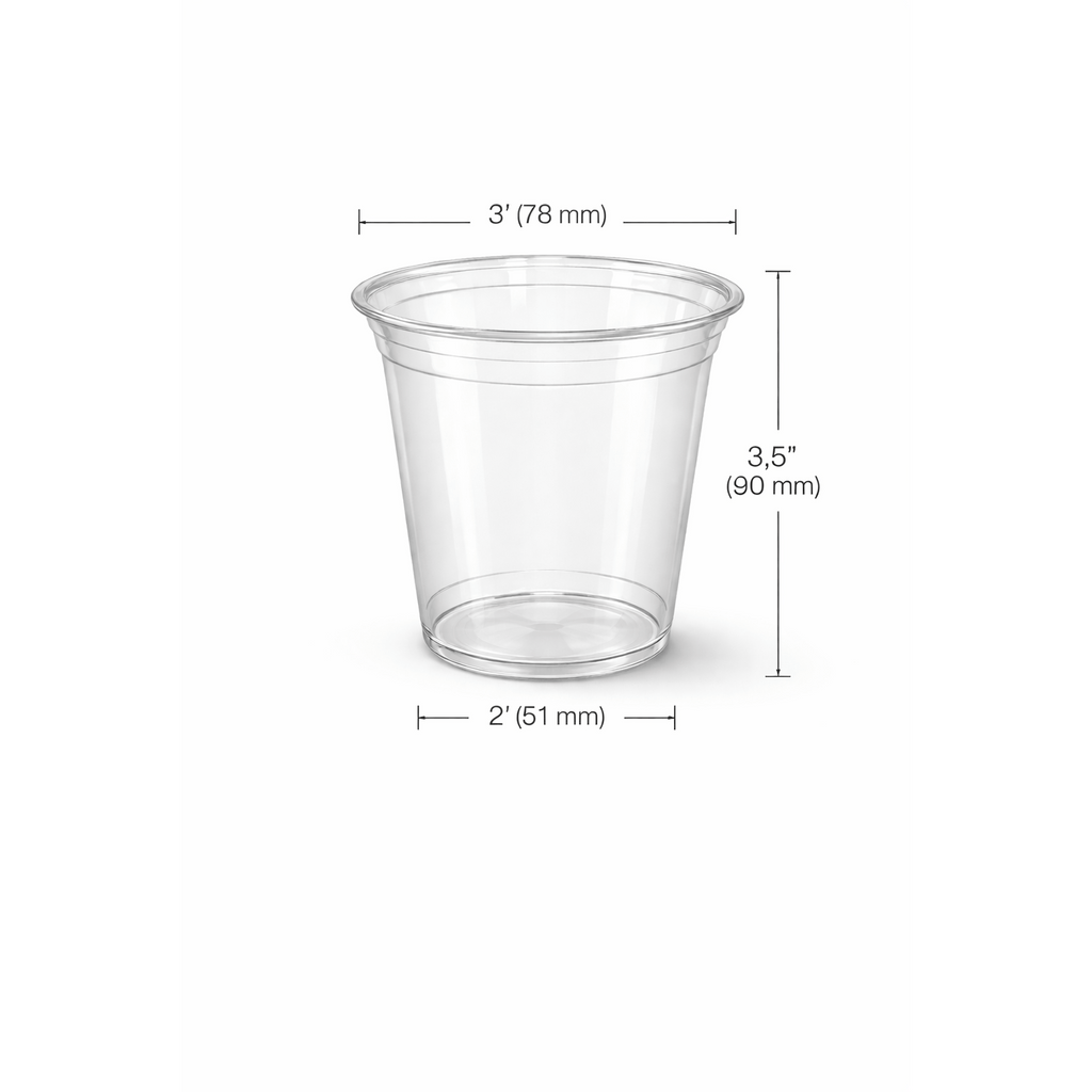 8oz 78mm Rim Clear PET Disposable Cold Cup Lids -1000 Count