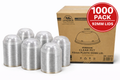 92mm Dome Clear PET Disposable Cold Cup Lids - 1000 Count