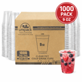 9oz 92mm Rim Clear PET Disposable Cold Cup Lids - 1000 Count