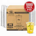 9oz 98mm Rim Clear PET Disposable Cold Cup Lids -1000 Count